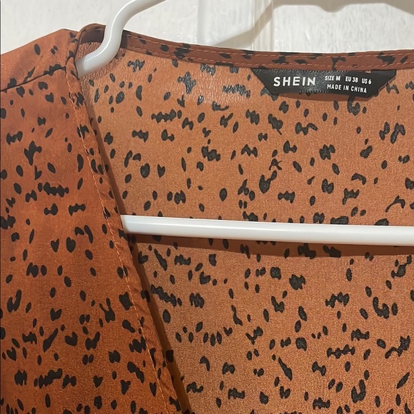 Rust orange tie front top - Picture 2 of 5